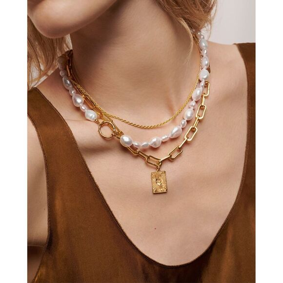 Monica Vinader Nura Reef Irregular Freshwater Pearl Necklace 46cm/18” - Picture 2 of 7